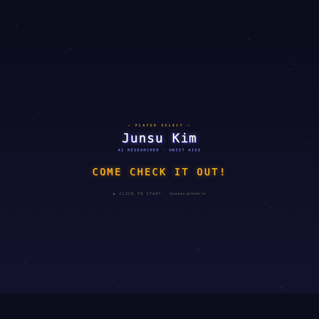 Junsu Kim | AI Researcher